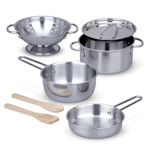 Melissa & Doug Stainless Steel Pots & Pans Set