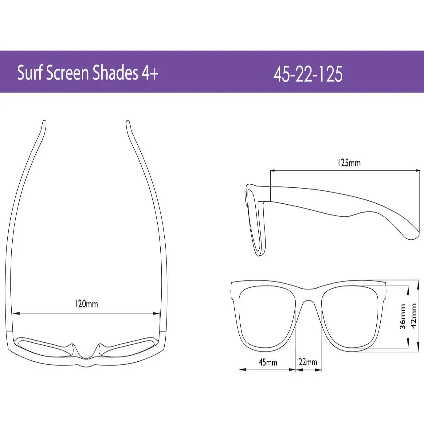 Real Shades Surf Screen Shades Shiny Black