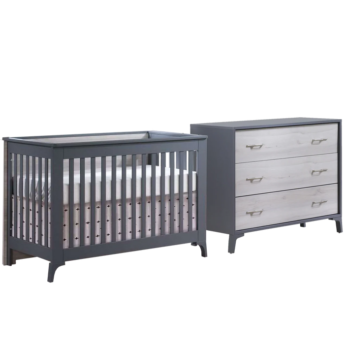 Tulip Metro Convertible Crib & 3-Drawer Dresser Sets