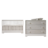 Tulip Olson Convertible Crib & 3-Drawer Dresser Set White/Mosaic