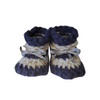 Woolies Baby Booties Navy & Grey