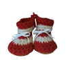 Woolies Baby Booties Red & White