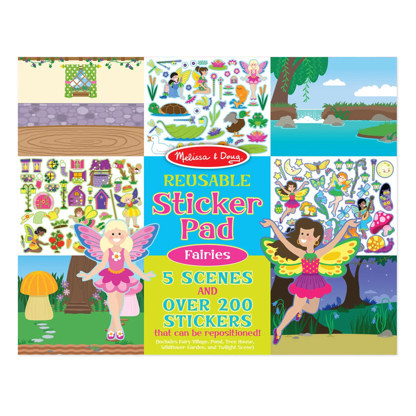 MELISSA & DOUG REUSABLE STICKER PADS FAIRIES
