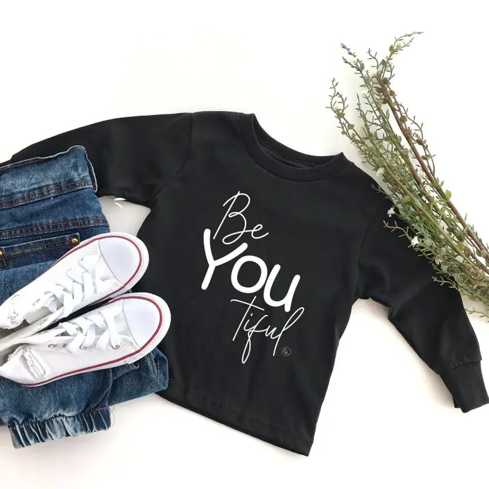 Tiny Spark Boutique Toddler Long Sleeve Shirts Be-You-Tiful