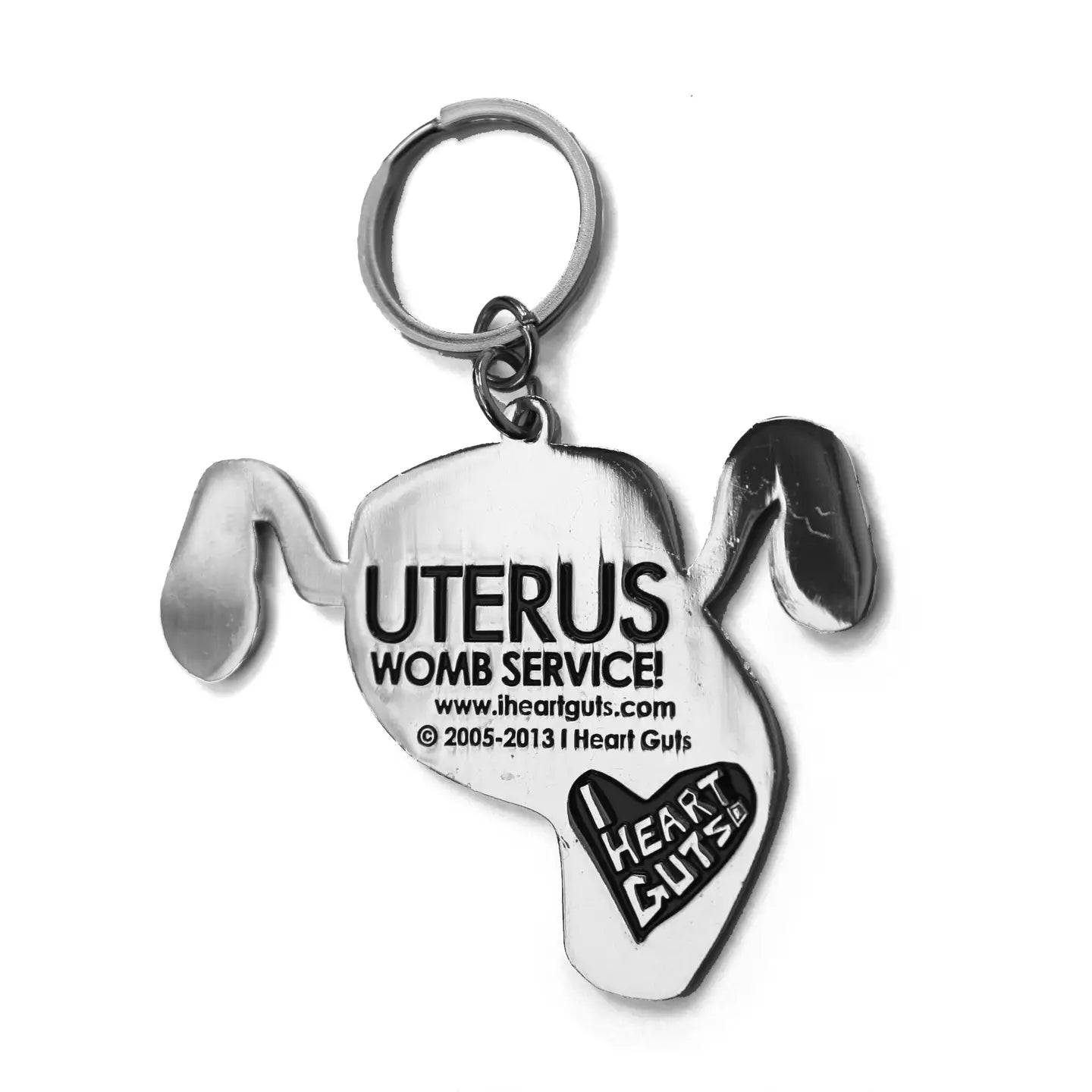 I HEART GUTS UTERUS KEYCHAIN WOMB SERVICE