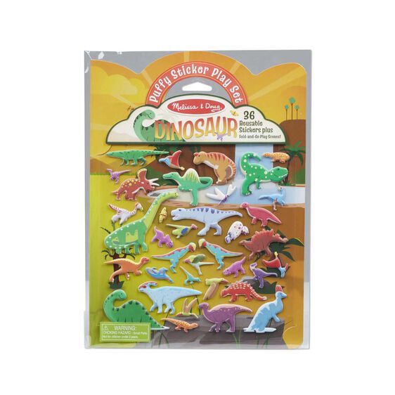 MELISSA & DOUG REUSABLE PUFFY STICKER PLAY SETS DINOSAUR