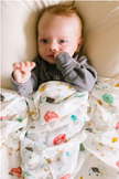 LOULOU LOLLIPOP MUSLIN SWADDLES FARM ANIMALS