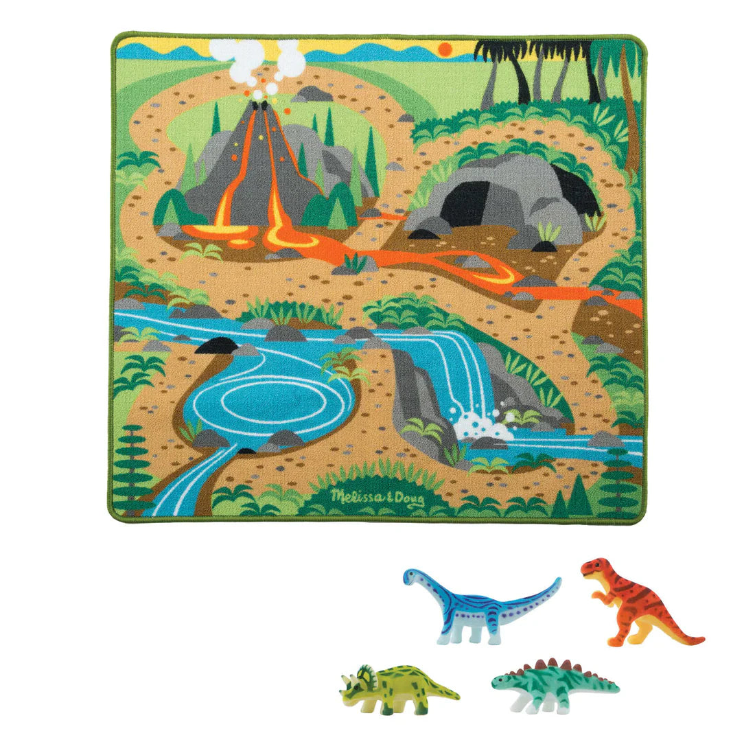 MELISSA & DOUG RUG PLAY SETS PREHISTORIC DINOSAUR