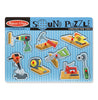 MELISSA & DOUG SOUND PUZZLES CONSTRUCTION TOOLS