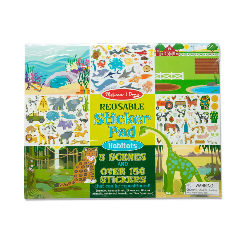 MELISSA & DOUG REUSABLE STICKER PADS HABITATS