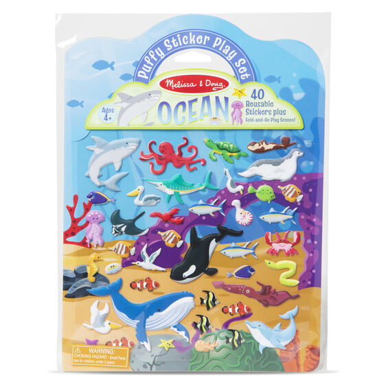 MELISSA & DOUG REUSABLE PUFFY STICKER PLAY SETS OCEAN
