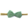 BABY WISP THALI FAUX SUEDE BOW HEADBANDS MUTED MINT