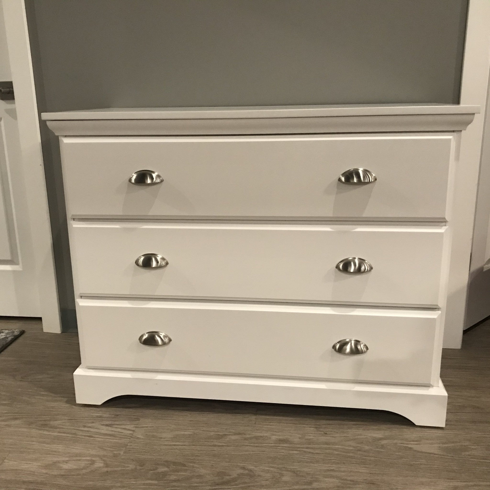 College Woodwork Carson 3 Drawer Chest Dresser White