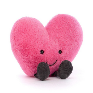 JELLYCAT AMUSEABLE HEARTS HOT PINK