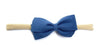 BABY WISP THALI FAUX SUEDE BOW HEADBANDS SMOKE BLUE