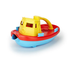 GREEN TOYS TUG BOATS YELLOW TOP