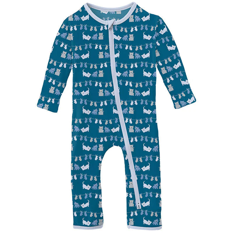 Kickee Pants Coverall Seaport 3 Little Kittens