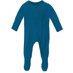 Kickee Pants Footie Cerulean Blue 3T