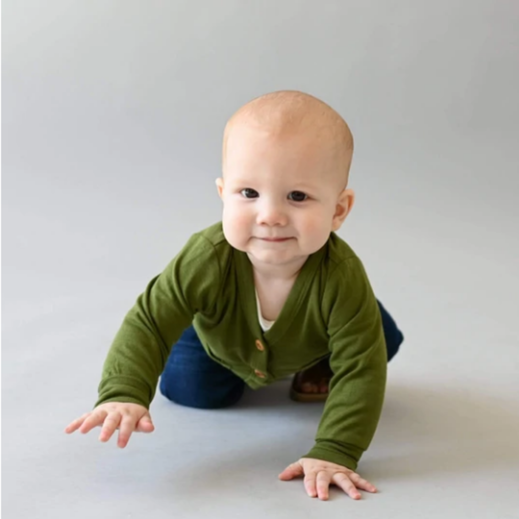 Kyte Baby Toddler Cardigan Olive