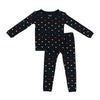 Kyte Baby Toddler Long Sleeve Pajamas Midnight Rainbow Heart