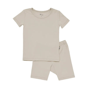 Kyte Baby Toddler Short Sleeve Pajamas Khaki 4T