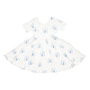 Kyte Baby Short Sleeve Twirl Dress Fog Rainbow