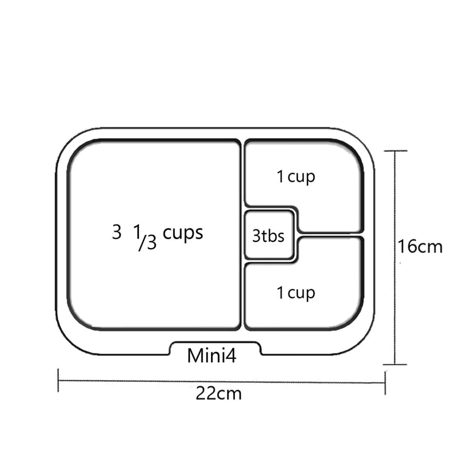 Munchbox Mini4 Bento Box The Redback