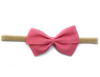 BABY WISP THALI FAUX SUEDE BOW HEADBANDS CANDY PINK