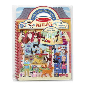 MELISSA & DOUG DELUXE REUSABLE PUFFY STICKER ALBUMS PETS PLACE
