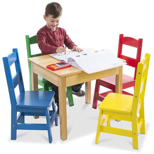 Melissa & Doug Wooden Table & Chairs Primary (store demo)