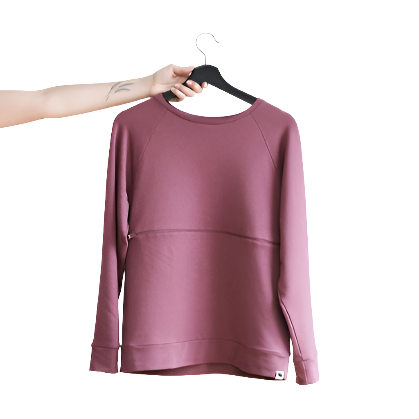 Milky Nursing Crewneck Rose Double XL