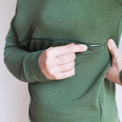 Milky Nursing Hoody Moss