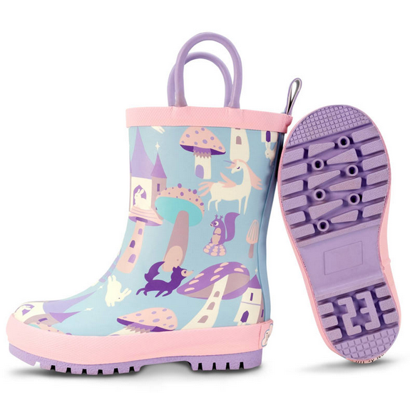 Jan & Jul Puddle-Dry Rain Boots Enchanted