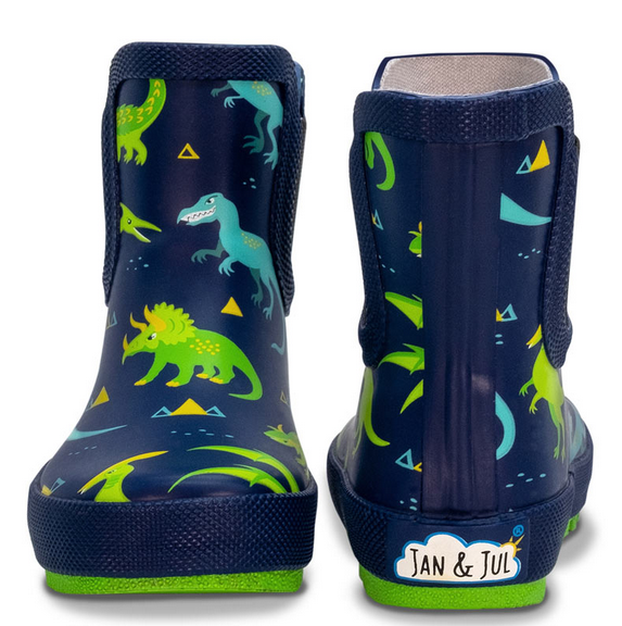 Jan & Jul Puddle-Dry Rain Boots Dinoland