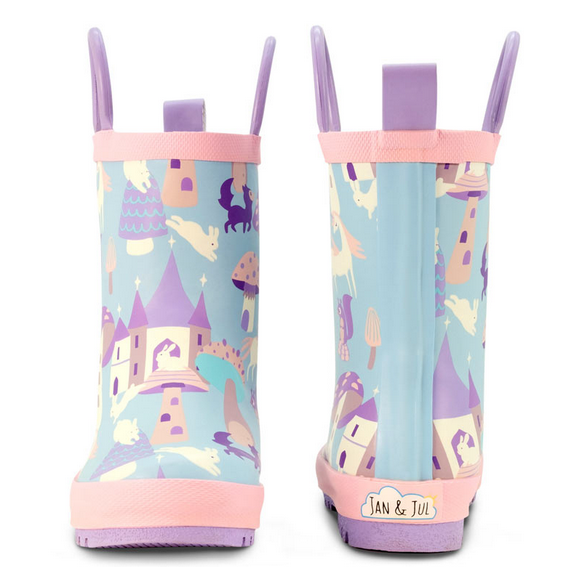 Jan & Jul Puddle-Dry Rain Boots Enchanted