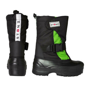 Stonz Trek Winter Boots Black/Lime Green