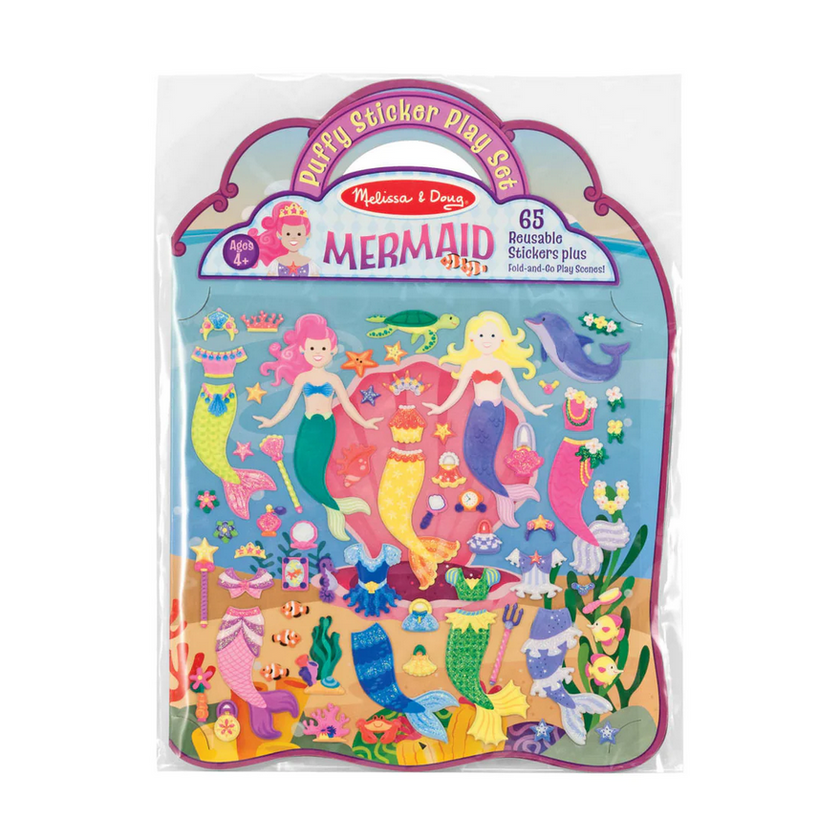 MELISSA & DOUG REUSABLE PUFFY STICKER PLAY SETS MERMAID