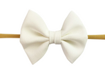 BABY WISP FANNY BOW HEADBANDS WHITE