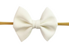 BABY WISP FANNY BOW HEADBANDS WHITE