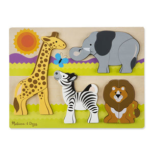 MELISSA & DOUG CHUNKY PUZZLES SAFARI