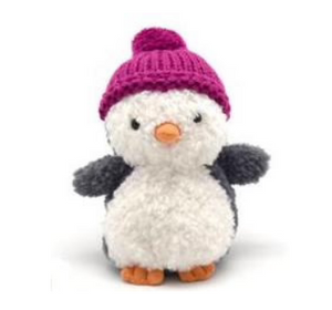 JELLYCAT WEE WINTER PENGUINS  FUCHSIA