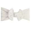 BABY WISP NYLON BOW HEADBANDS WHITE