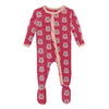 Kickee Pants Ruffle Footie Taffy Wise Owl 3T